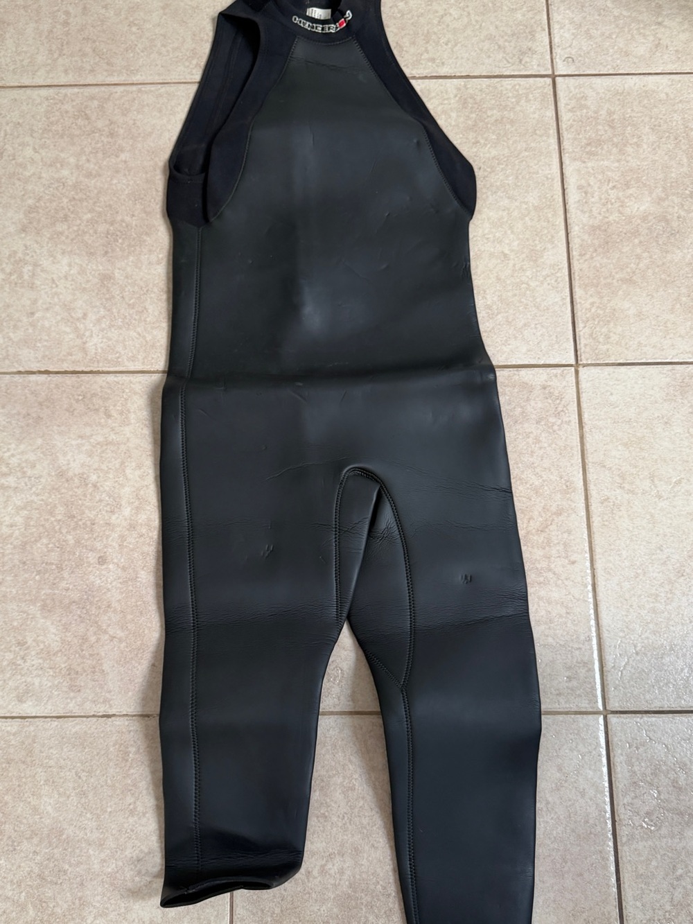 Men's Black Neoprene Swim Bib Wetsuit Bottoms